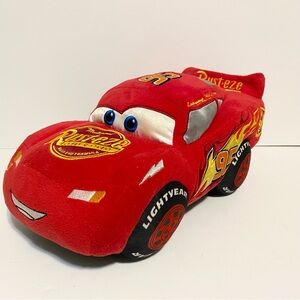 Disney Pixar Cars Lightning McQueen Plush Pillow Red Race Car Toy 9”